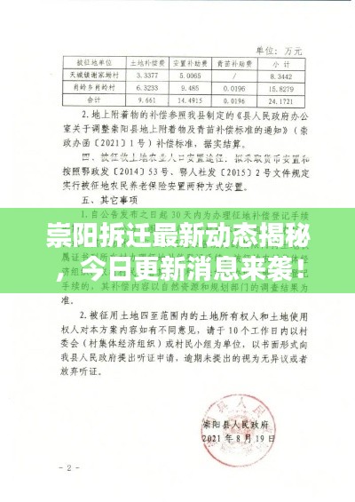 崇阳拆迁最新动态揭秘，今日更新消息来袭！