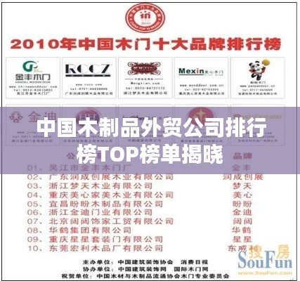 中国木制品外贸公司排行榜TOP榜单揭晓