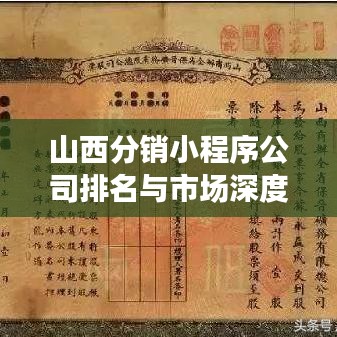 山西分销小程序公司排名与市场深度解析