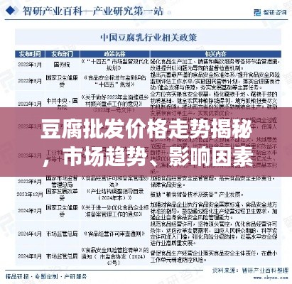 豆腐批发价格走势揭秘，市场趋势、影响因素与未来预测